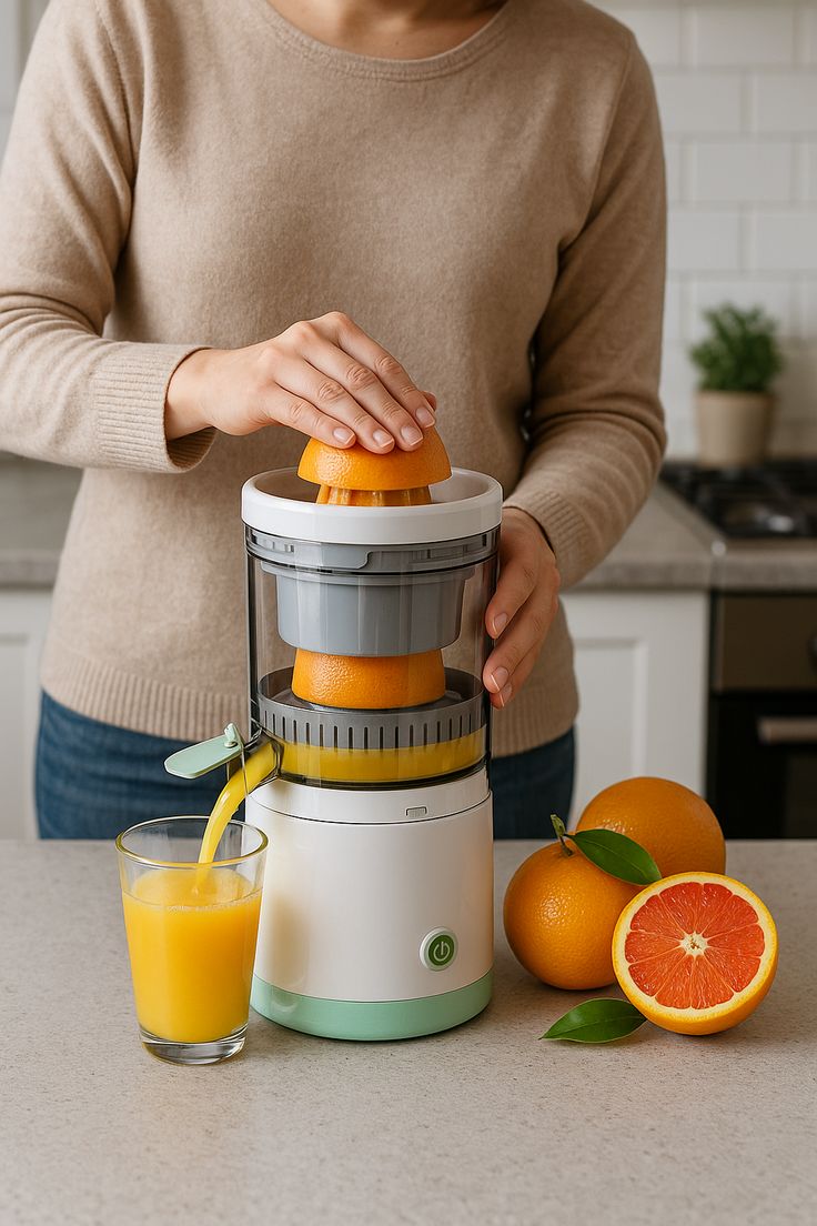 SuperJuicer – Electric Mosambi & Orange Juicer (Portable, Powerful 45W)