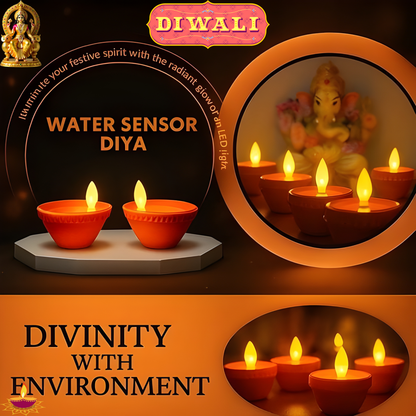 DiyaGlow™ Sensor LED Diyas – Water-Activated Ambient Lights
