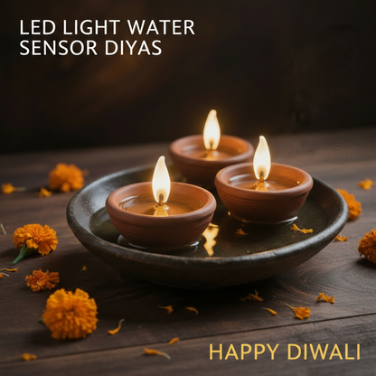 DiyaGlow™ Sensor LED Diyas – Water-Activated Ambient Lights